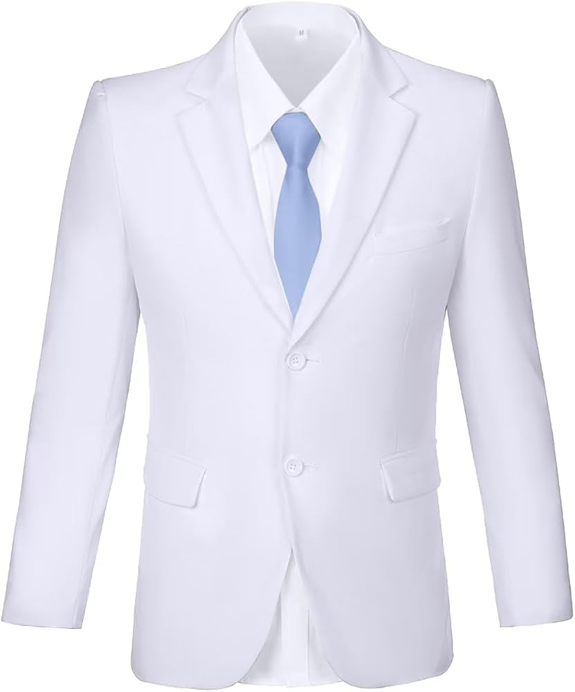 Men Suit Jacket Casual Blazer Slim Fit Sports Coat Two Button Solid Lightweight Formal Tuxedo