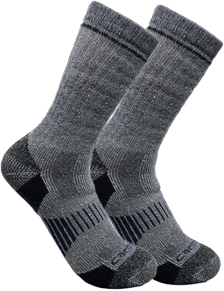 Carhartt Men's Midweight Synthetic-Wool Blend Sock 2 Pack