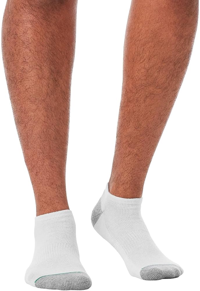 Member's Mark Men's No Show Socks, White, 10 Pairs