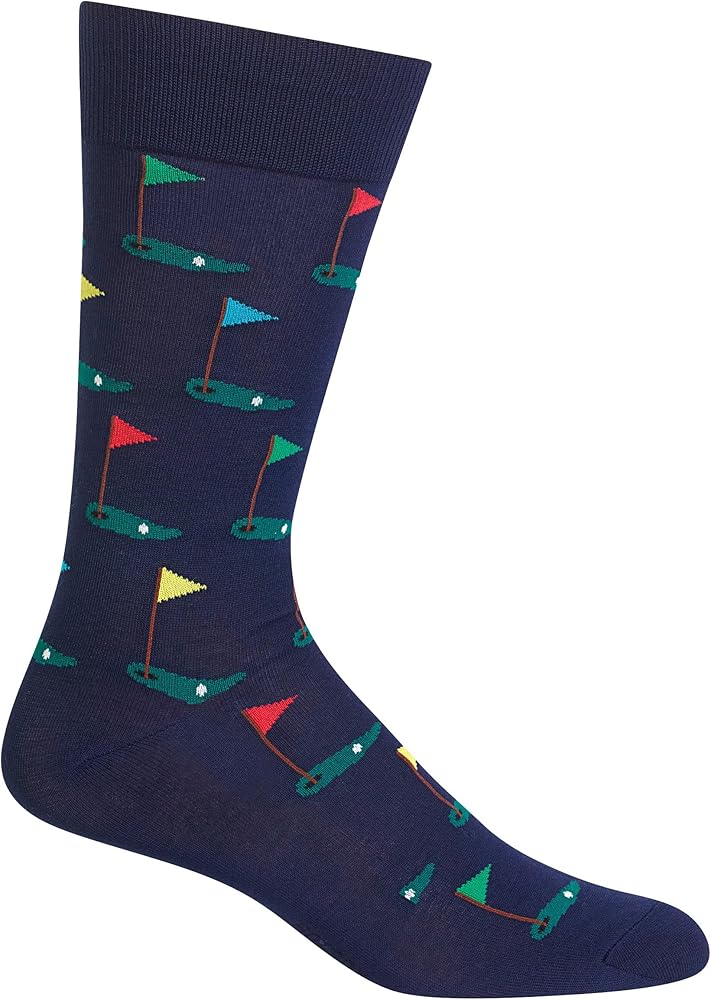 Hot Sox Men's Fun Golf Crew Socks-1 Pair Pack-Cool & Funny Novelty Fashion Gifts