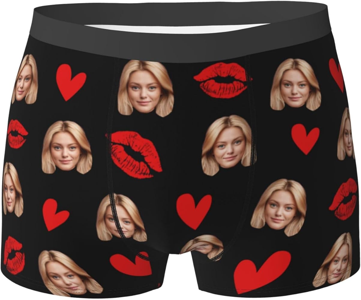 Custom Boxers with Face Personalized Boxers for Men Boyfriend Father Husband