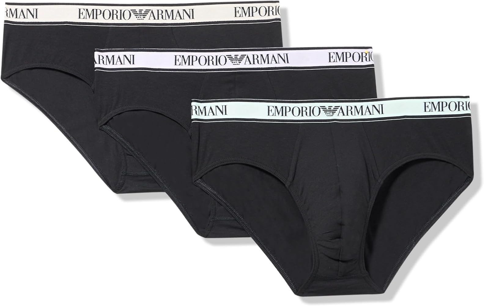 Emporio Armani Men's Stretch Cotton Core Logoband 3-Pack Brief