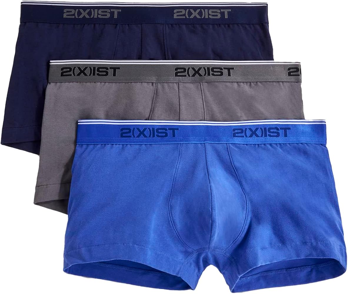2(X)IST mens Cotton Stretch No Show Trunk 3-pack