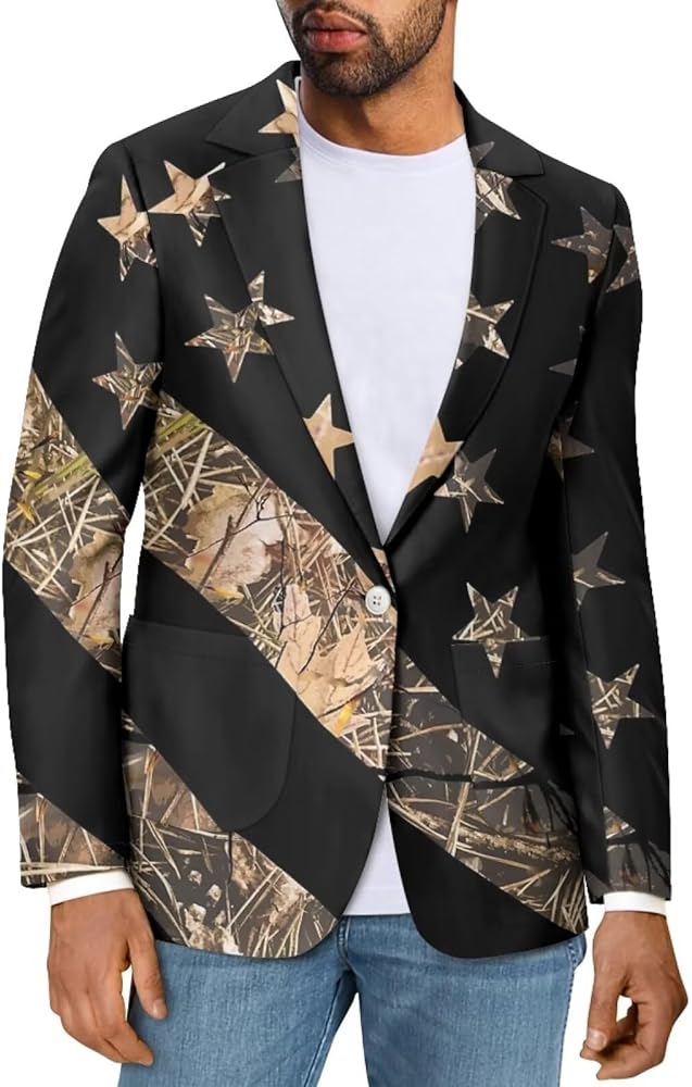 Men's Casual Sport Coat Lightweight Wedding Blazer One Button Business Suit Jackets for Dinner,Prom,Party