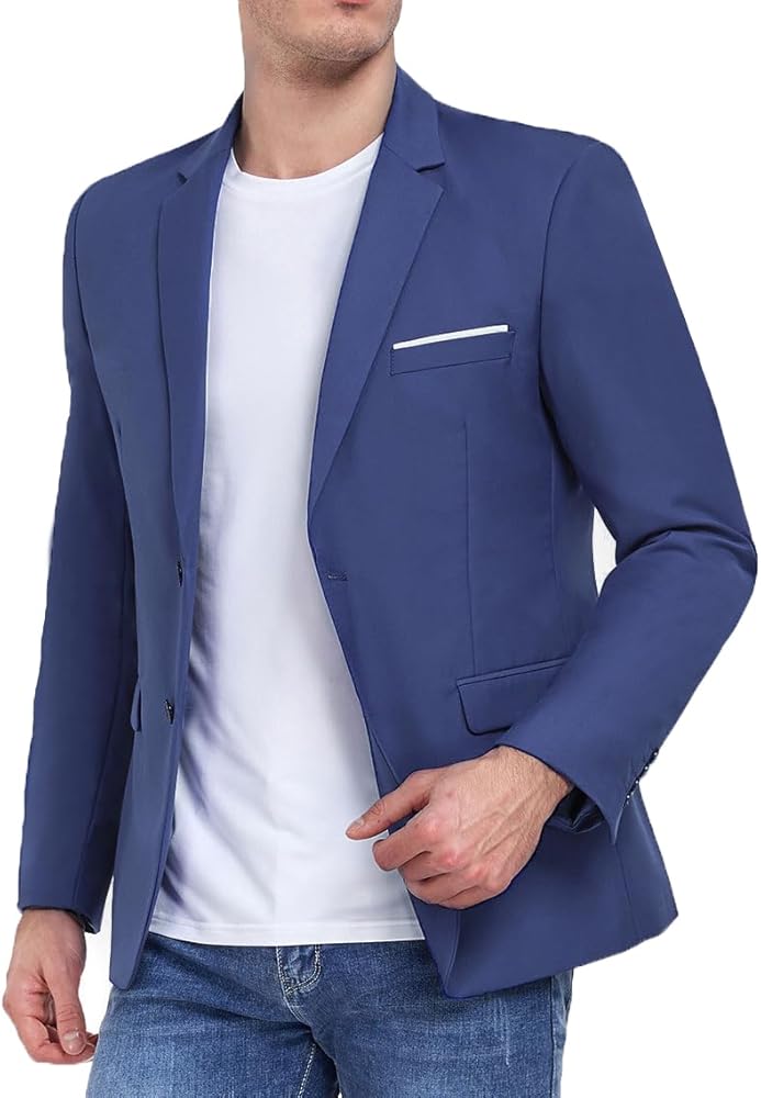 Men's Suit Blazer Casual Coats Lightweight Party Jackets Groomsmen Sports Coat Two Button Tuxedo Suits