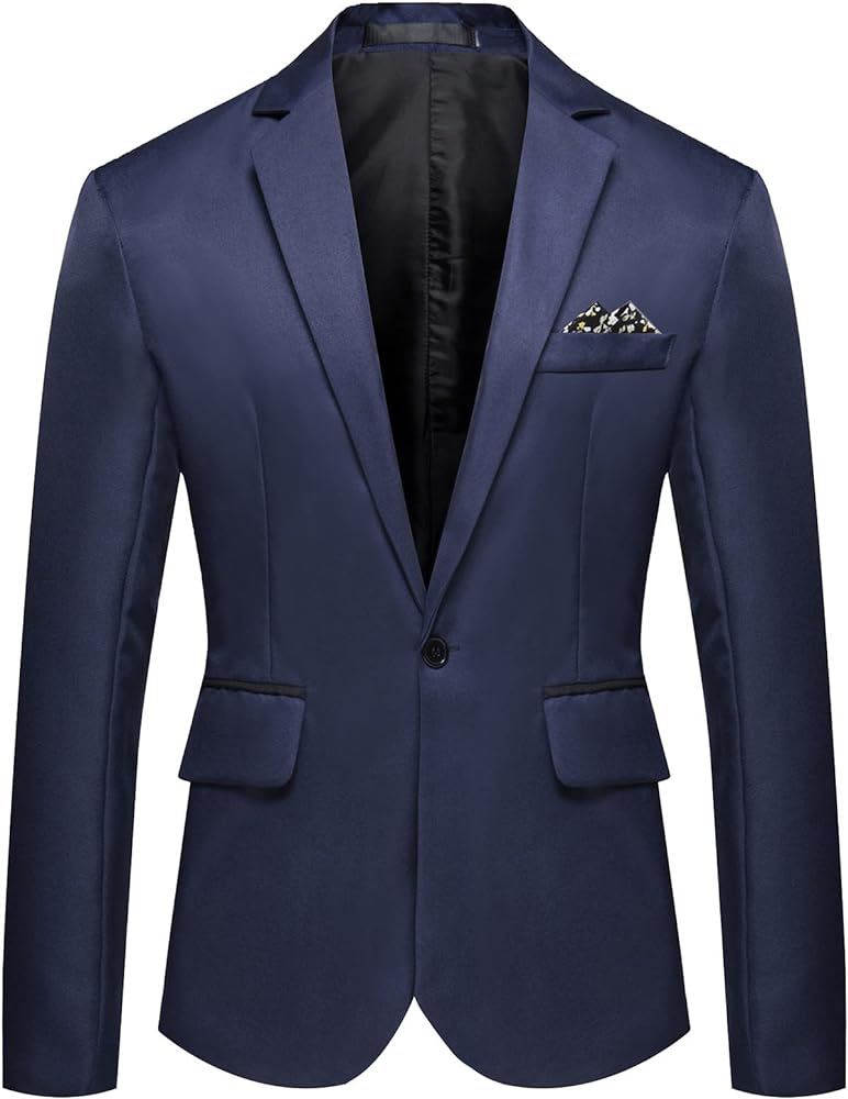 Blazers for Men Regular Fit Casual Light Jacket Business Formal Leisure Suit Dinner Tuxedo Fall 2023 Pocket Workwear