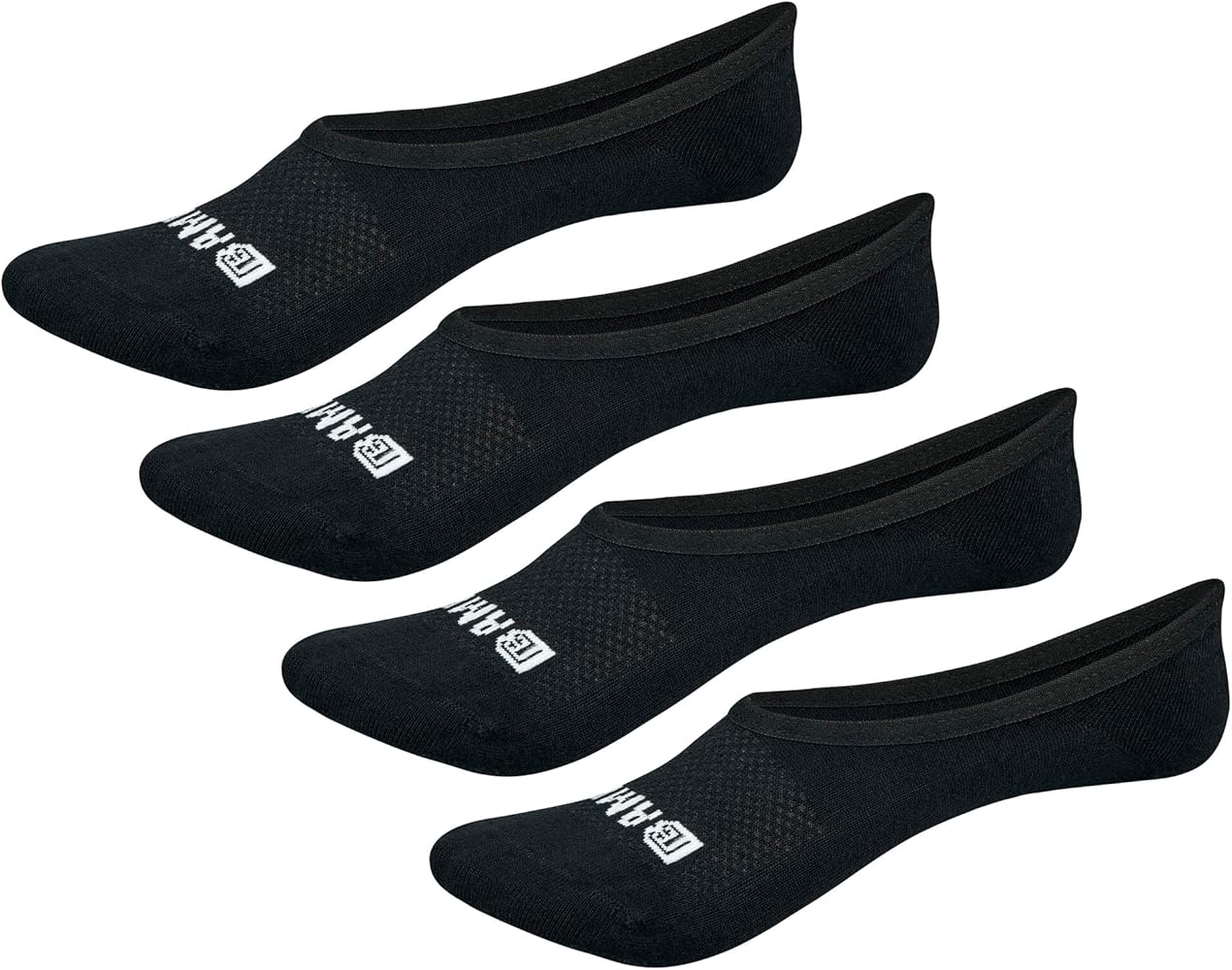 Bamboo Sports Super Low Cut No Show Socks- Breathable, Moisture Wicking, Odor Eliminating 4 Pair