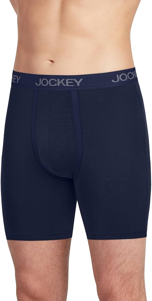 Jockey Men's Underwear Chafe Proof Pouch Ultra Soft Modal 6" Boxer Brief