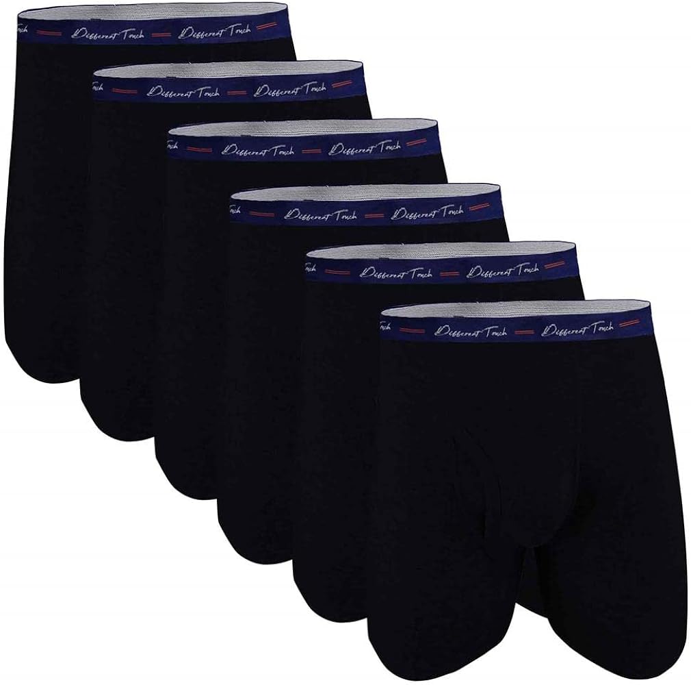 Different Touch 6 Men's USA Big & Tall Signature Long Leg Boxer Briefs Underwear