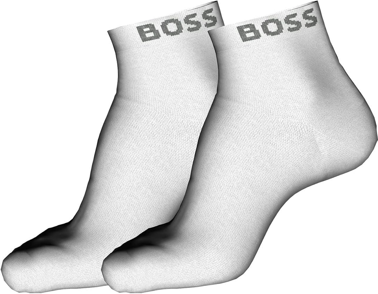 BOSS Men's 2-pair Bold Logo Cotton Socks