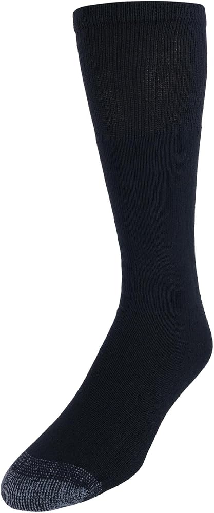 Fruit of the Loom Men's Workgear Crew Full Cushioned Socks (10 Pack), Black
