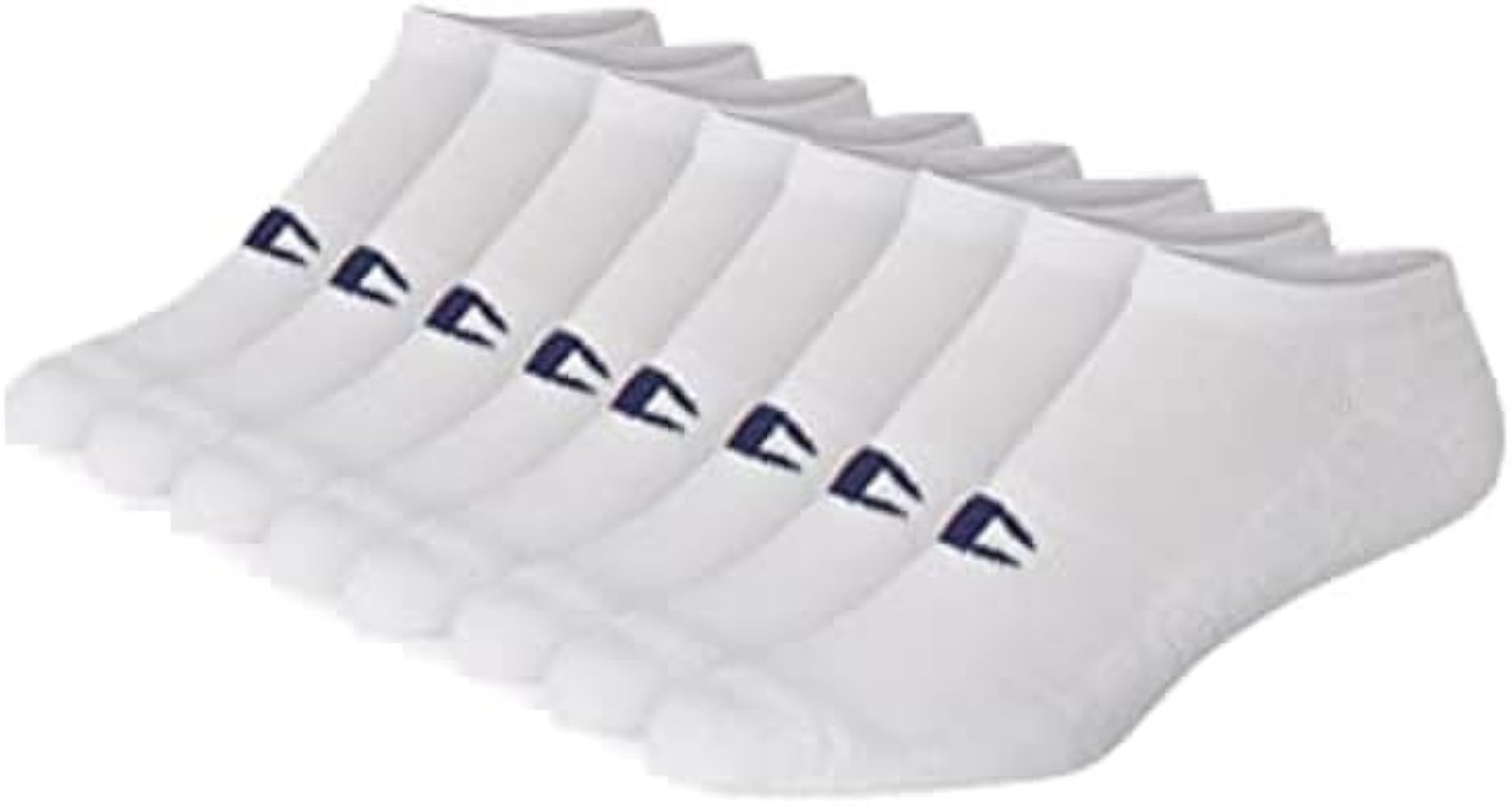Champion Men's Double Dry Moisture Wicking No Show Socks 6, 8 Packs Availabe, White-8 Pack, 6-12