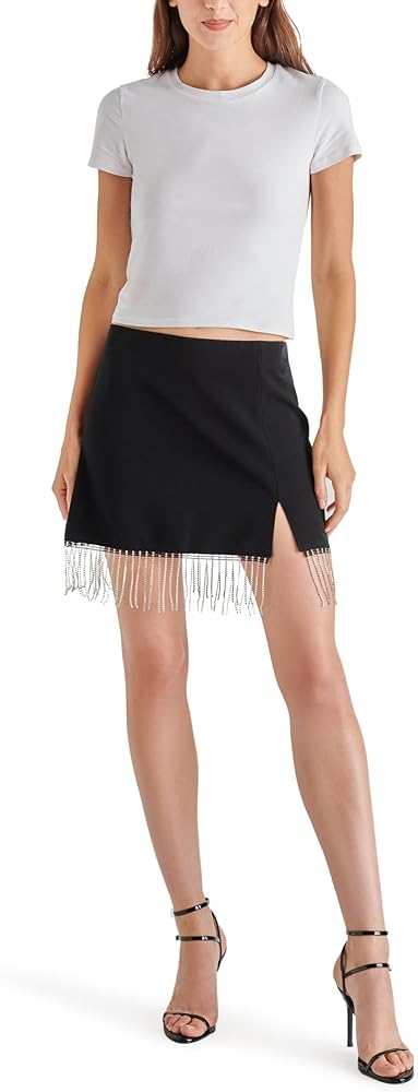 Steve Madden Apparel Women's Cam Skirt with Fringe