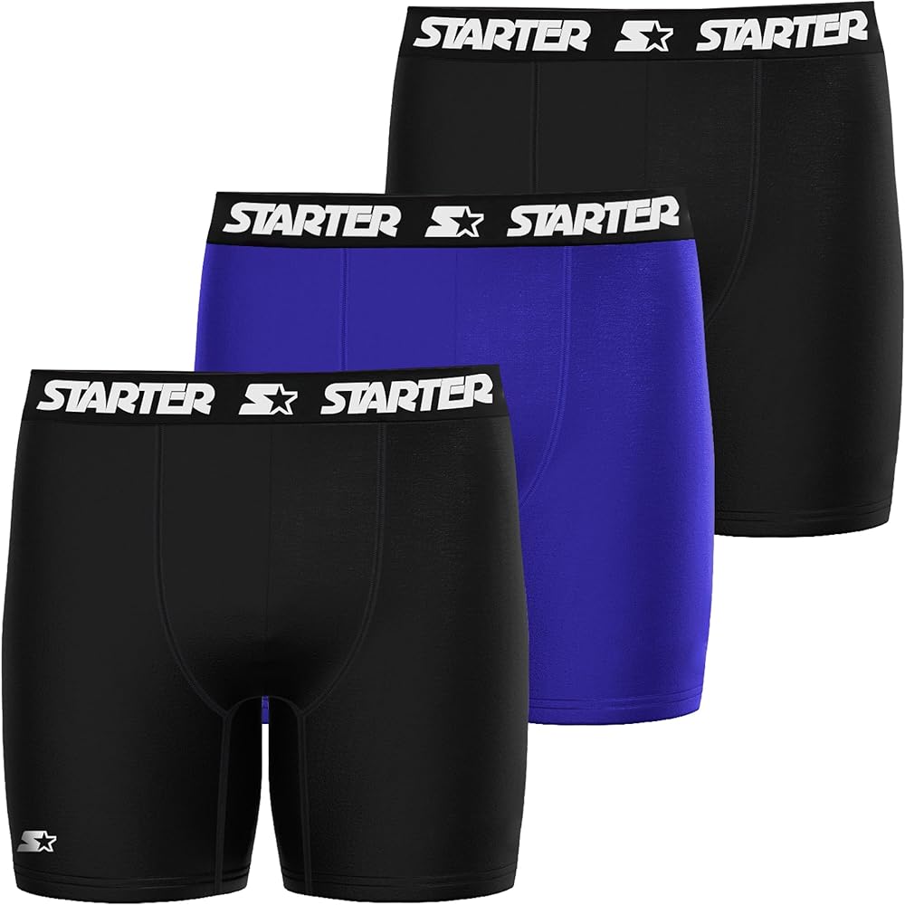 Starter Performance Men’s Boxer Brief, Men’s Underwear Boxer Briefs, Soft & Comfortable Waistband, Anti-Chafing