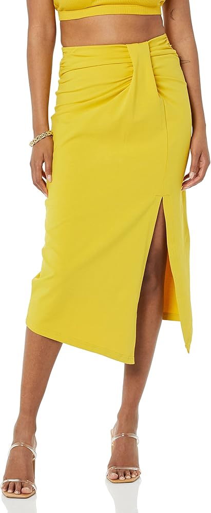 TEREA Women's Laila Faux Wrap Midi Skirt