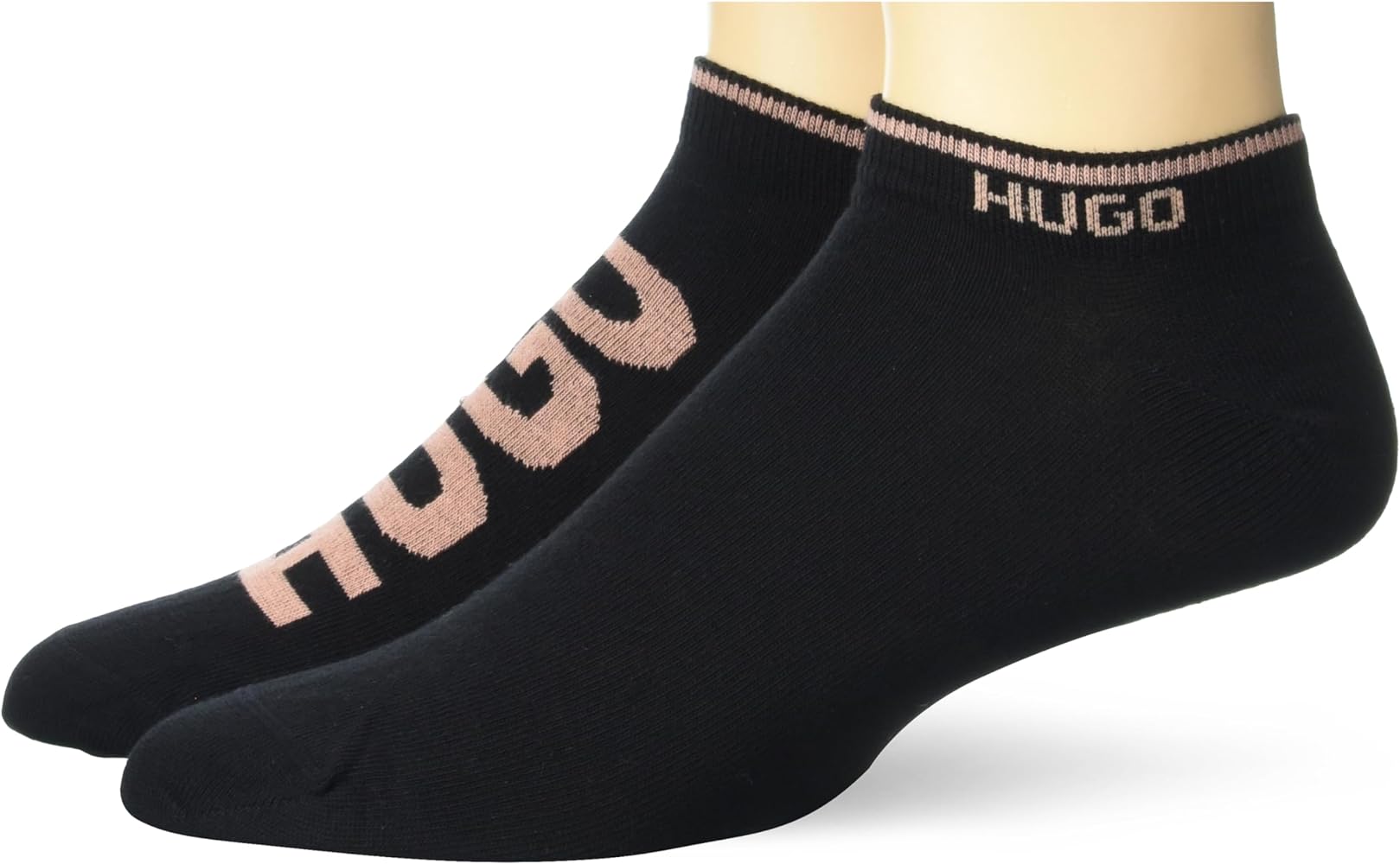 HUGO Men's 2-Pack Logo Combed Cotton Ankle Socks