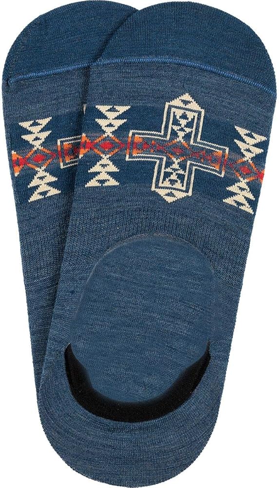 Pendleton Moc No Show Sock Horizon Cross: Blue, L