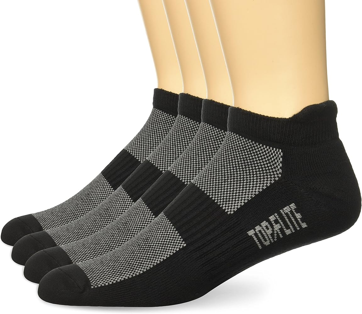 Top Flite Men's Sport Tab Low Cut Half Cushion Socks 2 Pack