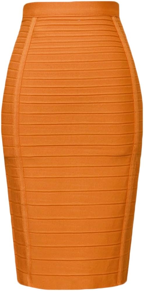 Women's High Waist Elastic Rayon Bandage Pencil Skirt