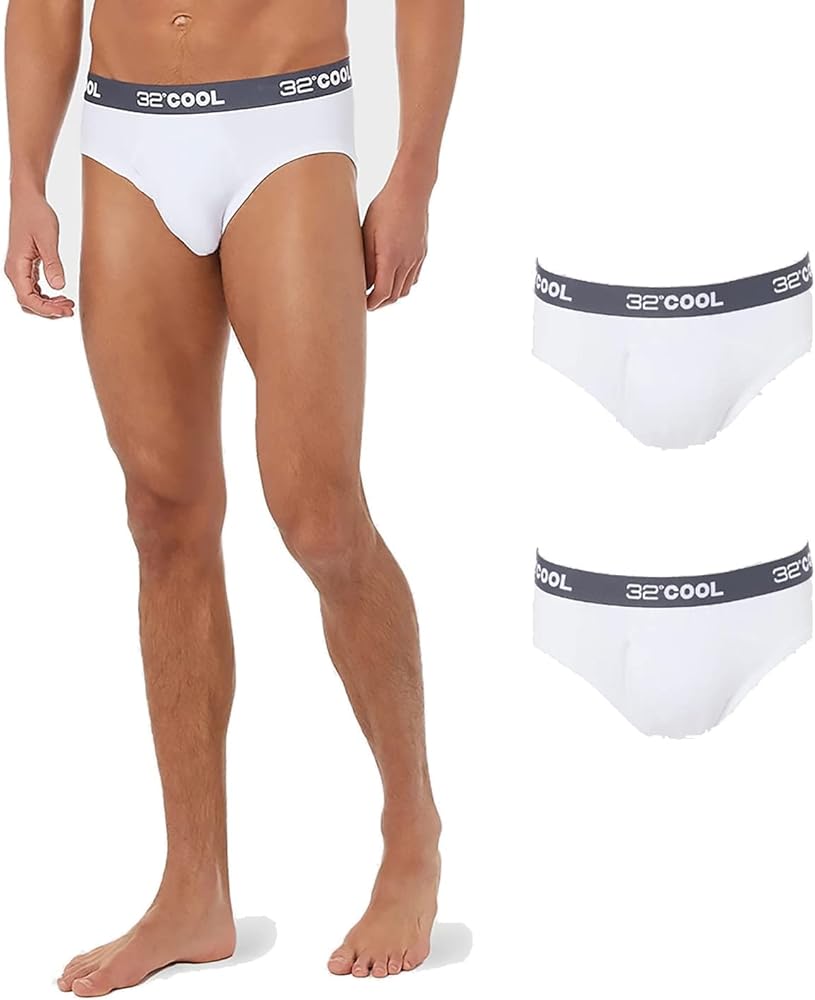 32 Degrees Men's 2-Pack Air Mesh Brief - White - XX-Large