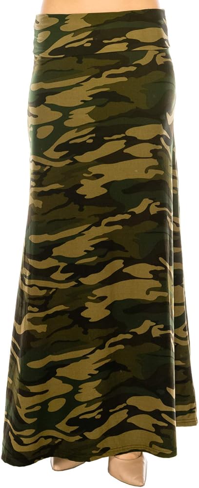Eevee Women's Beautiful Fold Over Maxi Skirt (ONE Size)