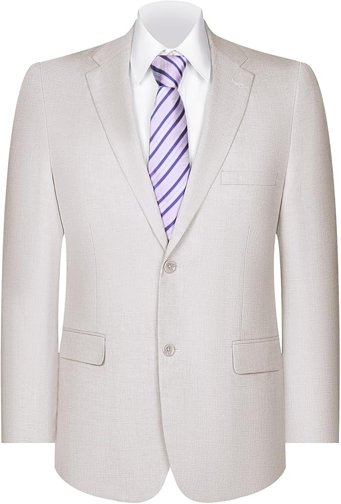 Mens Blazer Mordern Fit Sport Coats Two Buttons Notched Lapel Solid Summer Suit Jackets
