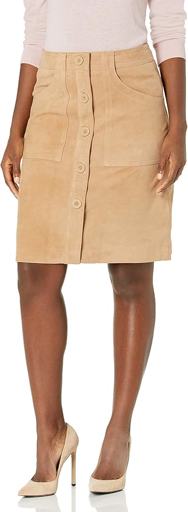 Trina Turk Women's Suede a Line Skirt