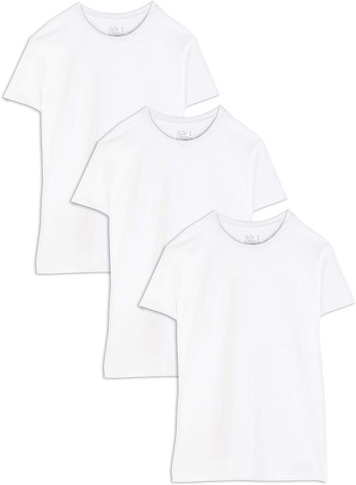 Fruit Of The Loom Men's Tall Tag-Free Undershirts, Big Man-Crew-3 Pack, 3X-Large
