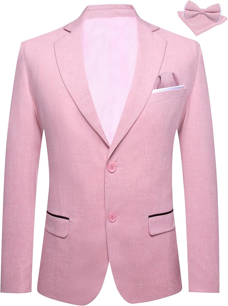 Barry.Wang Mens Casual Blazer Sport Coat Slim Fit Suit Jackets Business Lightweight Sports Jacket for Wedding Party