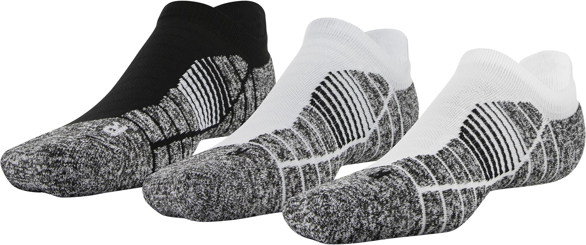 Under Armour Adult Elevated+ Performance No Show Socks, 3-Pairs