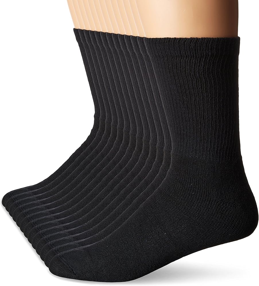Hanes Men's Freshiq Crew Socks (12-Pack)