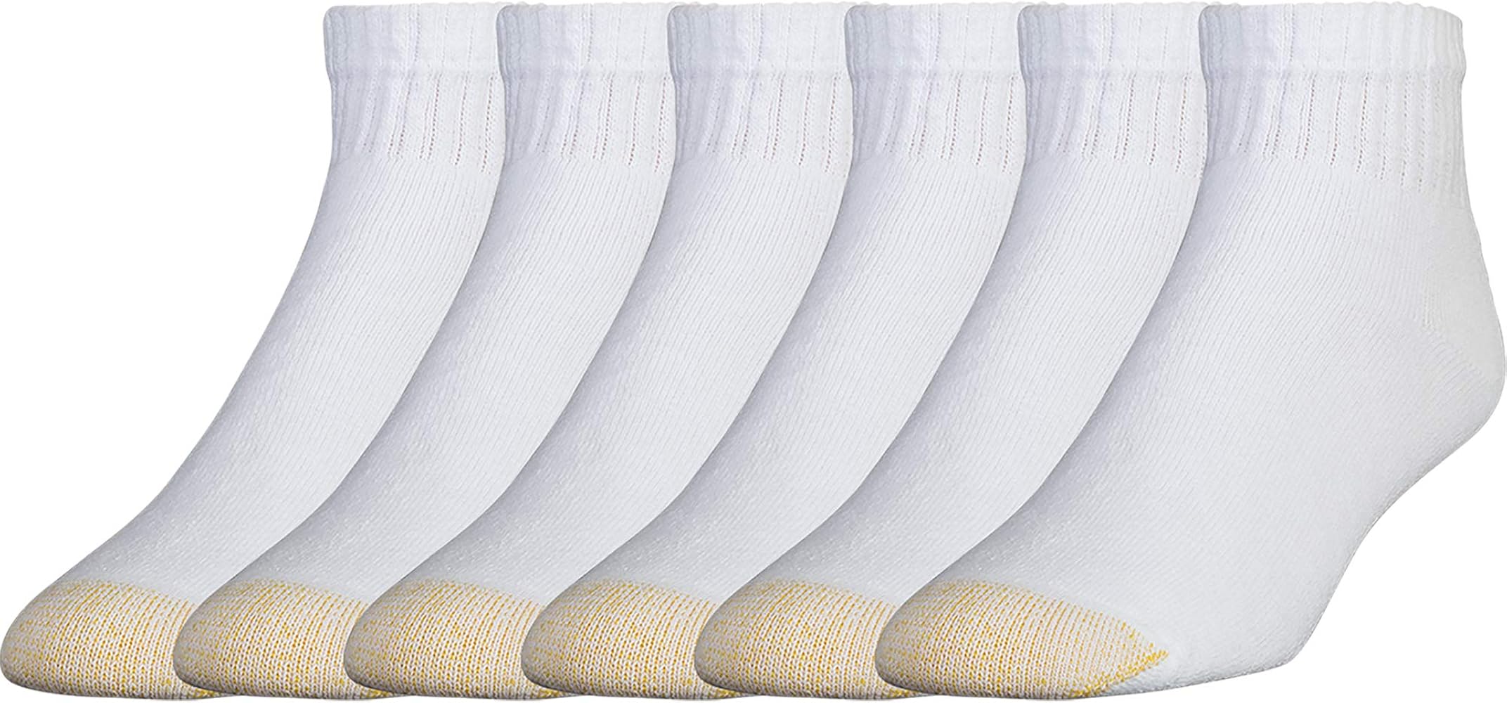 GOLDTOE Men's 656P Cotton Ankle Athletic Socks, Multipairs