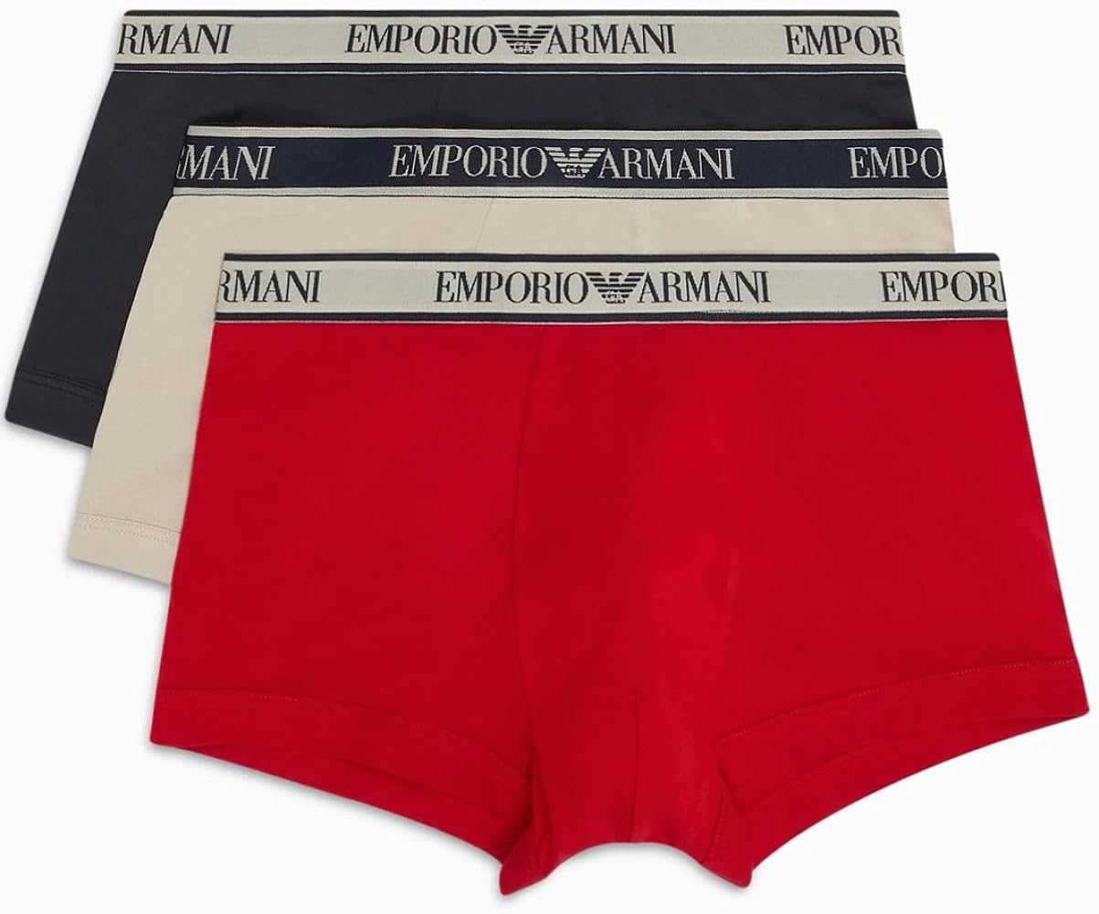 Emporio Armani Men's Stretch Cotton Core Logoband 3-Pack Boxer