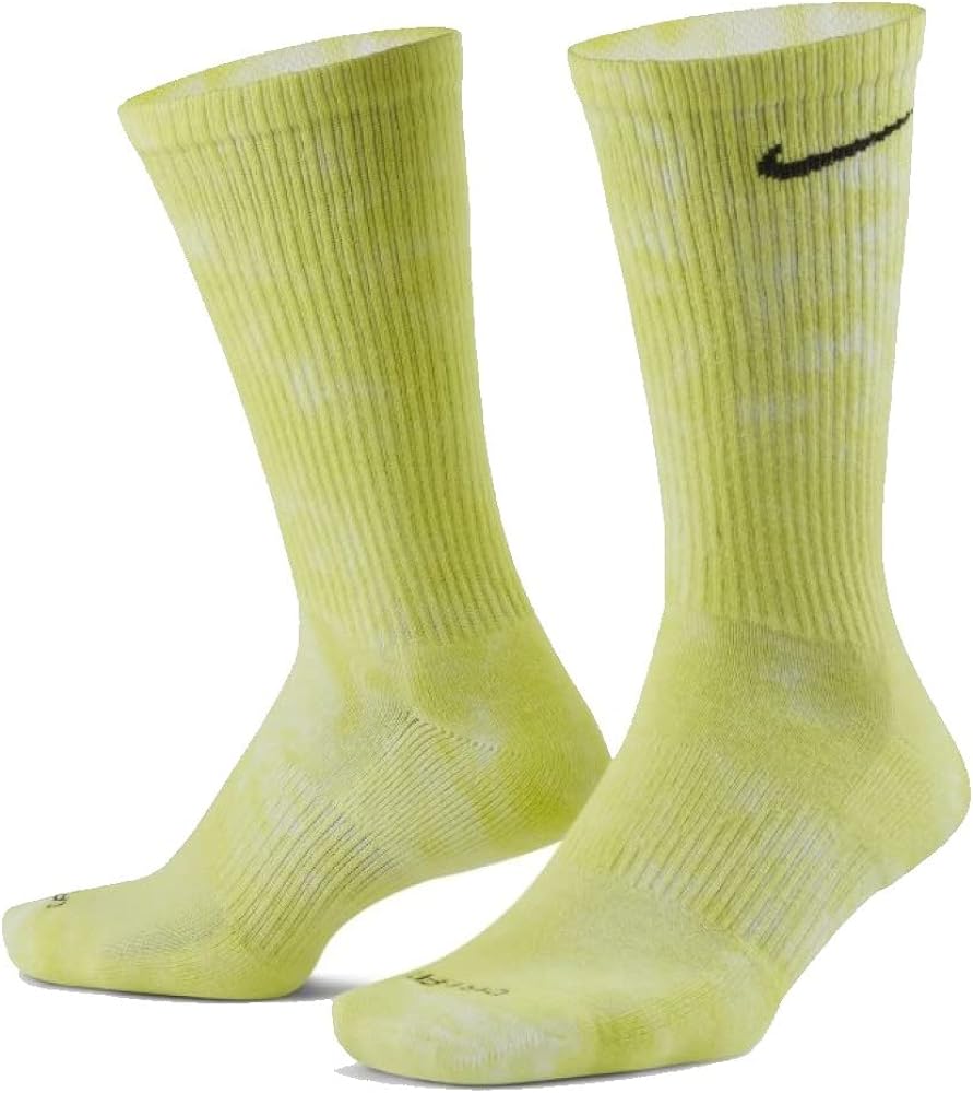 Tie Dye Nike Dri-Fit Crew Socks - Red Blue / Green