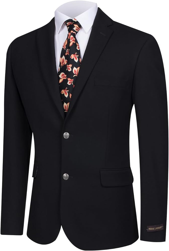 Mens Blazer Classic Fit Sport Coats 2 Buttons Stretch Business Casual Suit Jacket