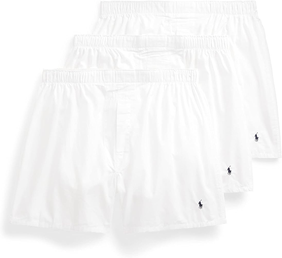 Polo Ralph Lauren Mens Classic Fit Woven Boxers 3 Pack