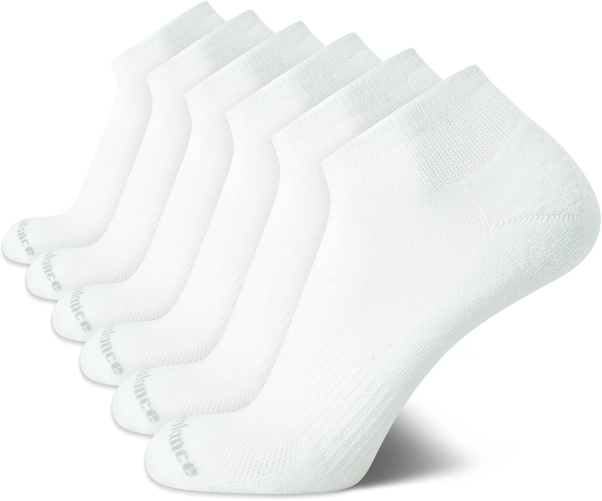 New Balance Men's Athletic Arch Compression Cushion Comfort Quarter Socks (6 Pack)