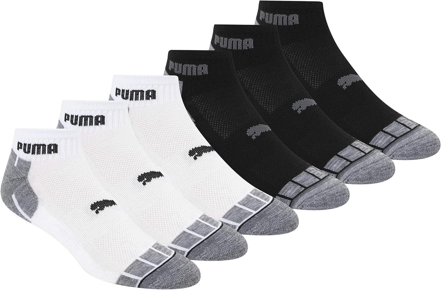 PUMA Men's 6 Pack Quarter Crew Socks