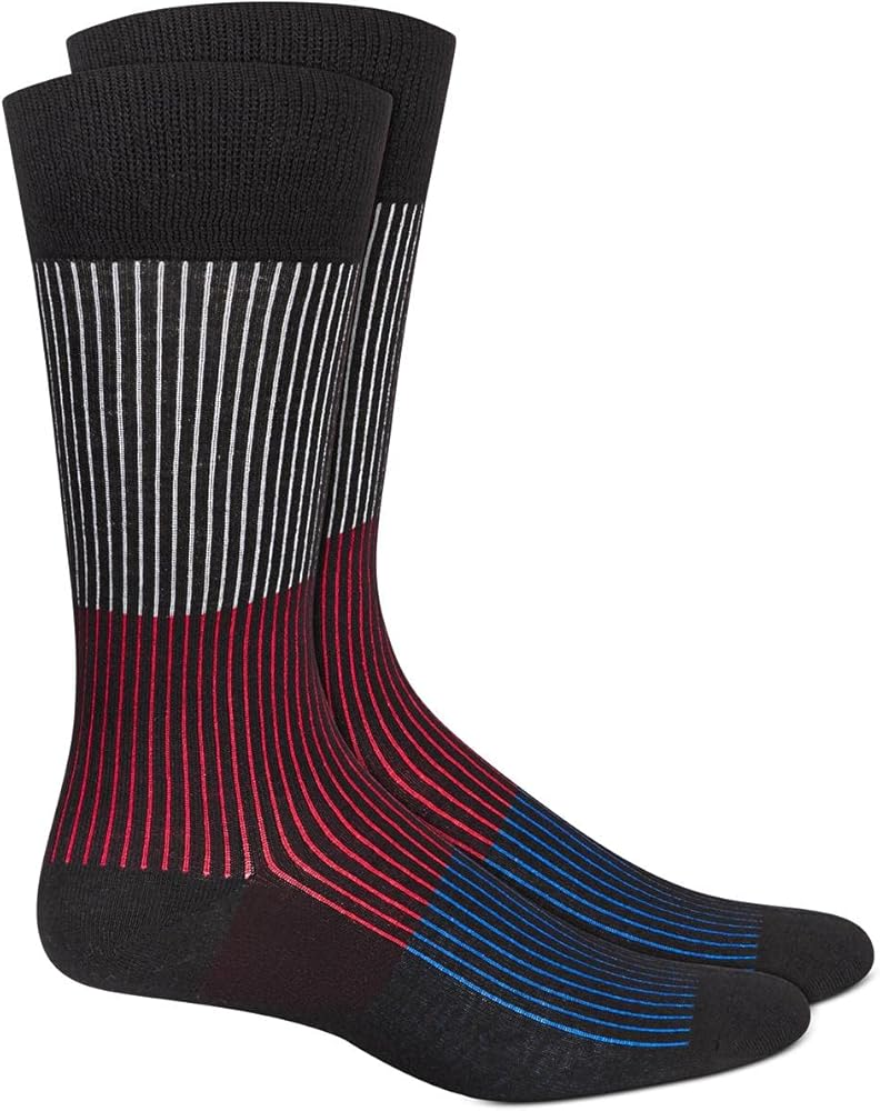 Alfani Mens Knit Colorblock Dress Socks