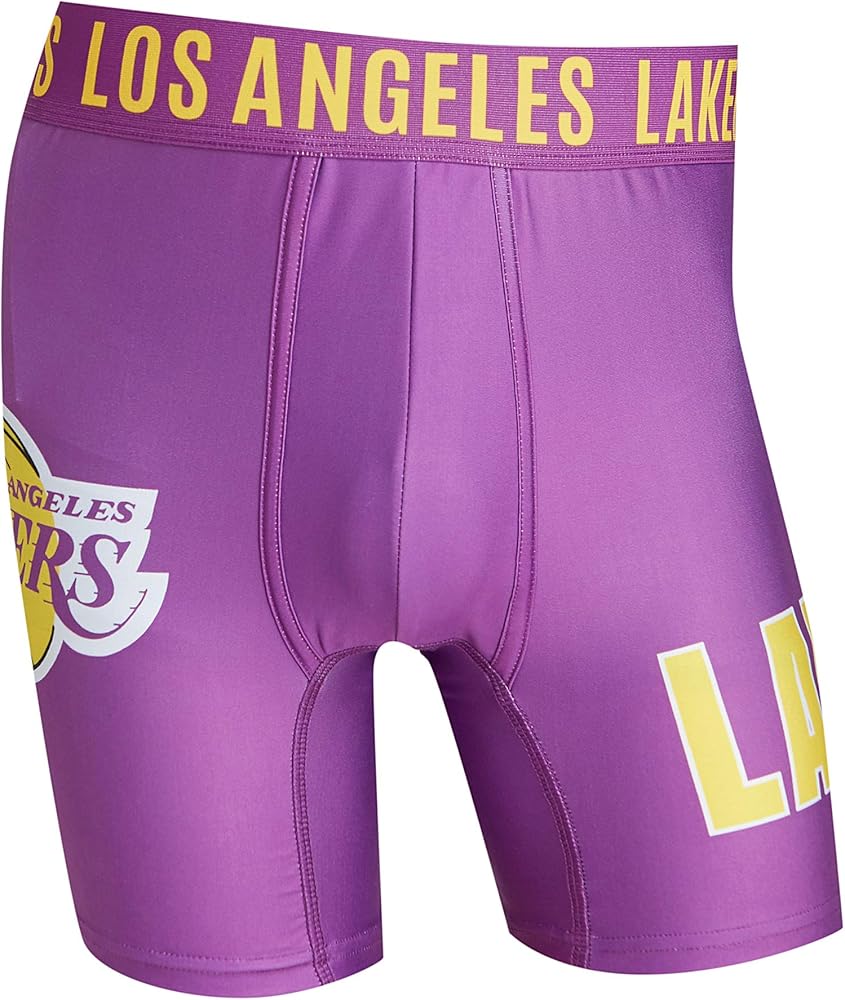 NBA Teams Mens Boxer Briefs - Sublimation Performance Active Underwear Sizes M-2X Polyester/Spandex