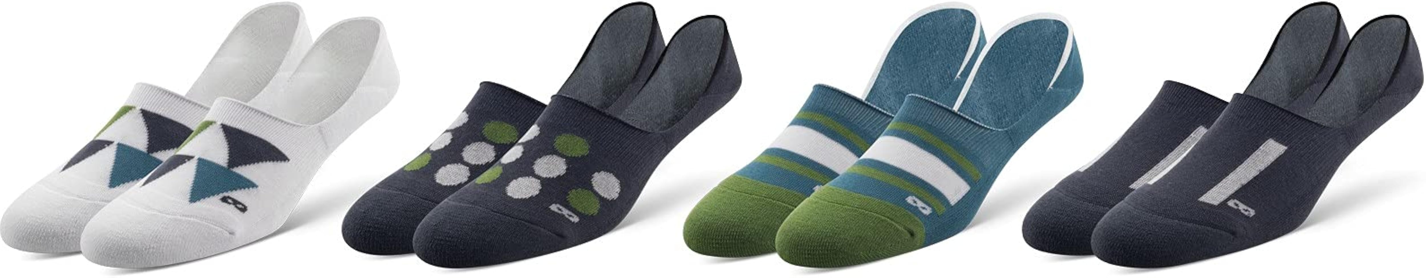 Pair of Thieves Men’s No Show Liner Socks, 4 Pack, Low-Cut Invisible Socks with Silicone Gripper, AMZ Exclusive