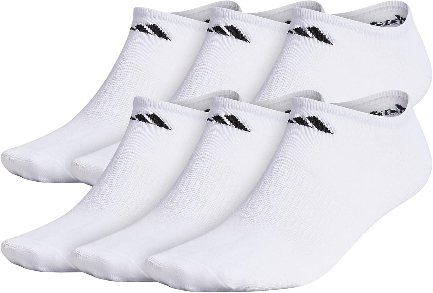 adidas Mens Superlite No Show Socks with arch compression (6-Pair)