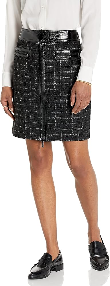 KARL LAGERFELD Women's Everyday Front Zipper Closure Sport Skirt