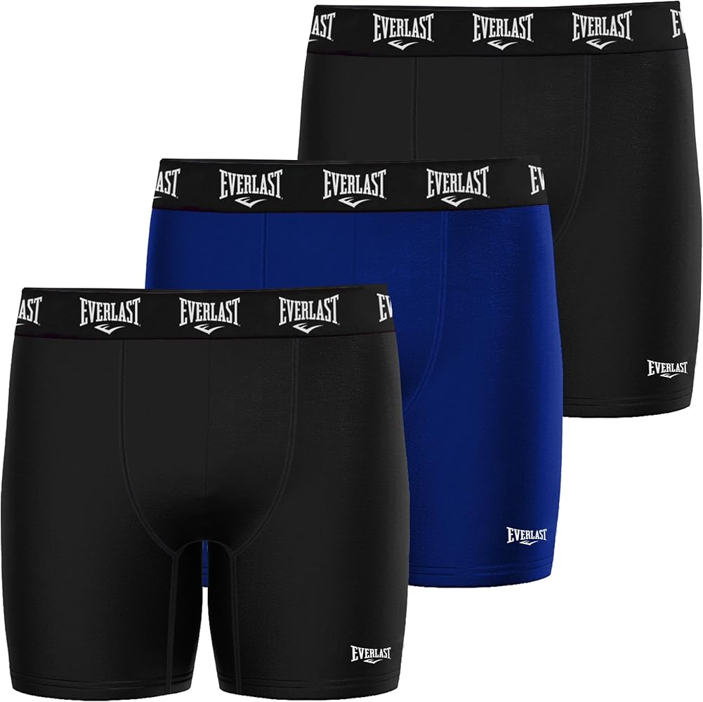 Everlast Performance Men’s Boxer Brief Men’s Underwear Boxer Briefs, Soft & Comfortable Waistband, Anti-Chafing
