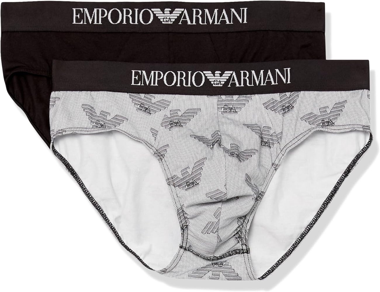 Emporio Armani Men's Classic Pattern Mix 2 Pack Brief