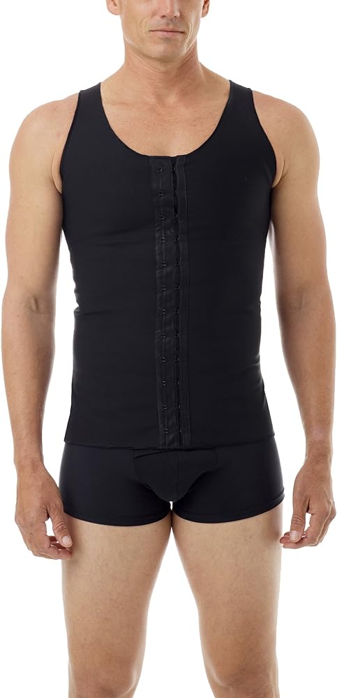 Underworks Mens Extreme Gynecomastia Pre-Surgical Post-Surgical Chest Binder Vest - Stage 1 Lipo Vest 980
