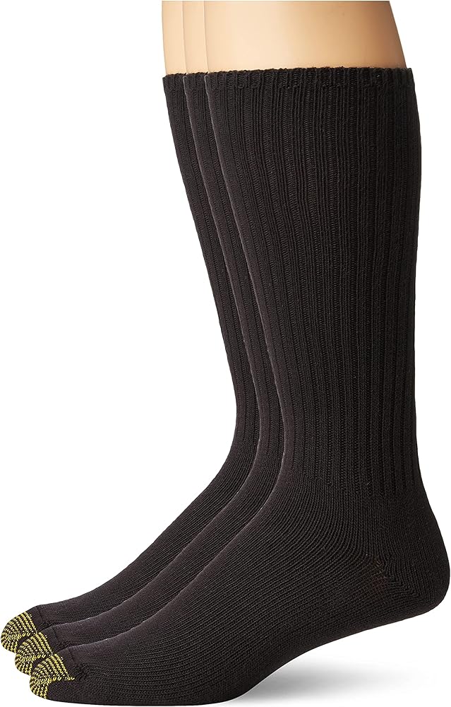GOLDTOE Men's Cotton Fluffies Crew Socks