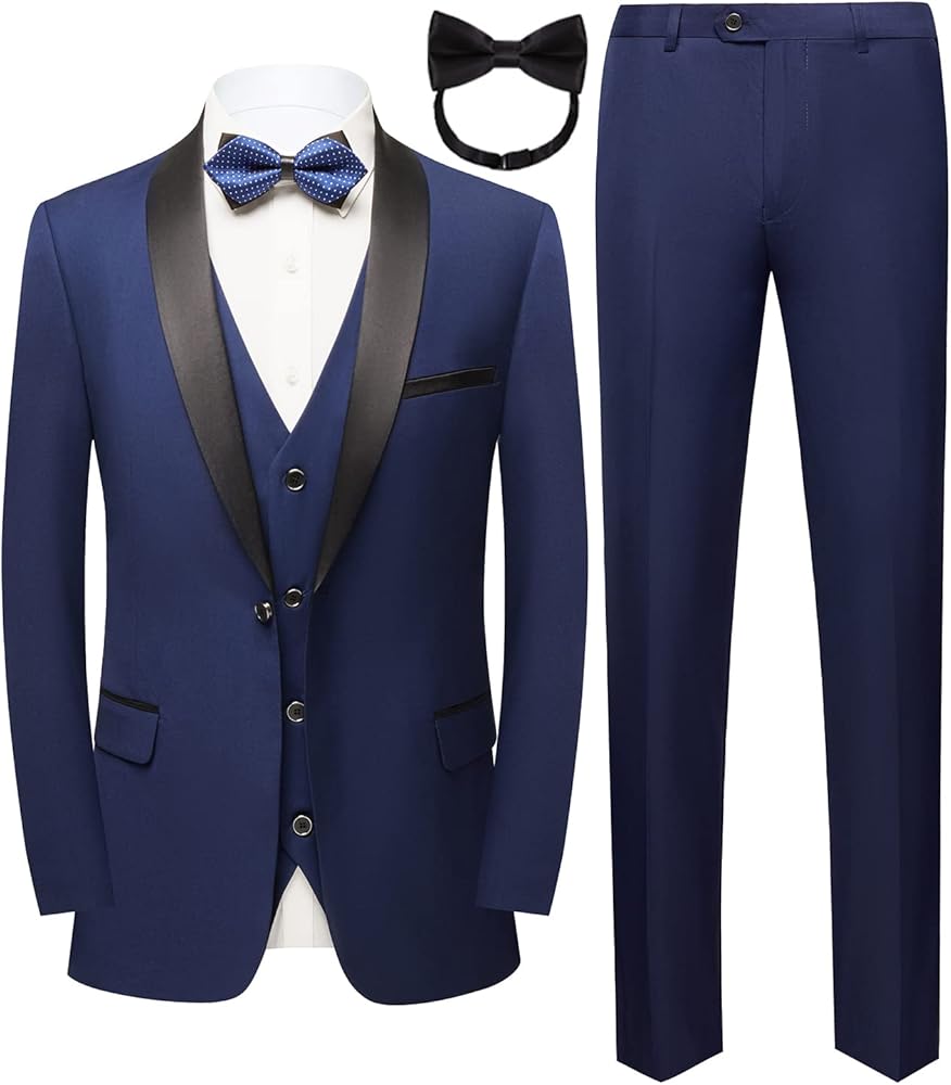 Men Suit for Wedding Party 2 Piece Slim Fit Shawl Lapel 1 Button Tuxedo Winter Fabric Dinner Suit Sets with Tie