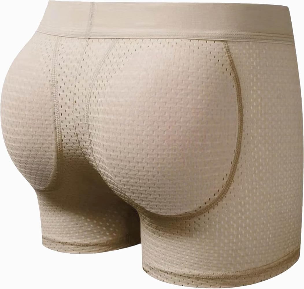 Men Padded Underwear Mesh Short Buttoceks Lifter Enlarge Butt Push Up Pad Underpants
