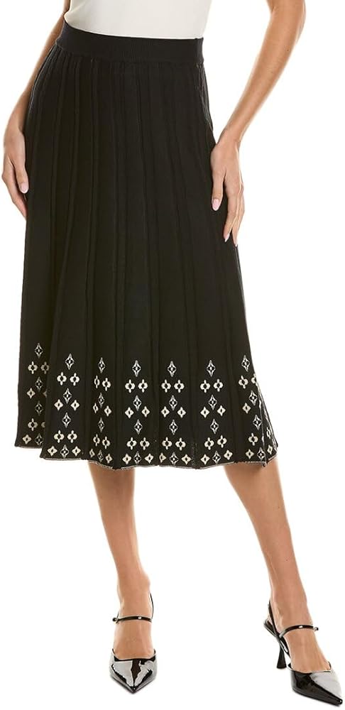 Max Studio Women's Pleated Midi Sweater Skirt
